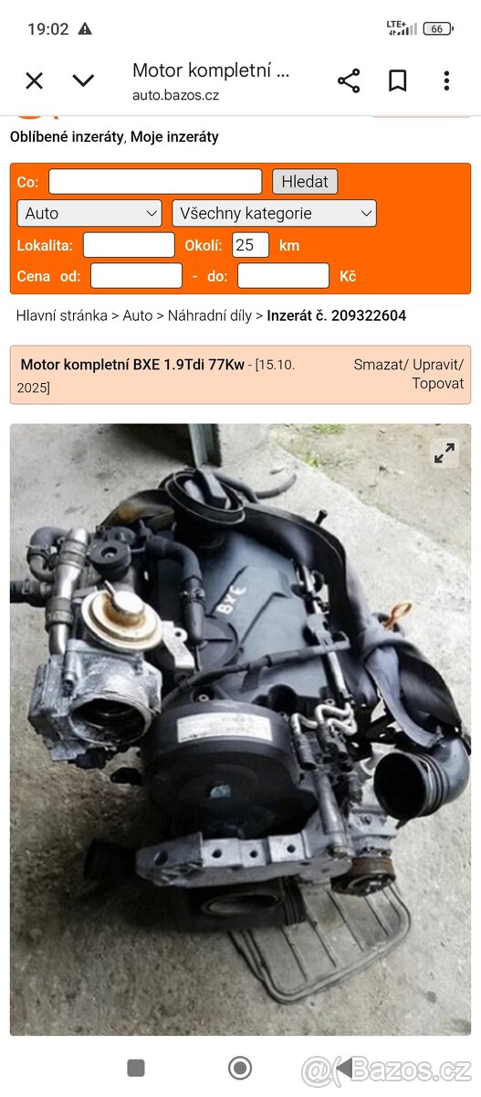 Motor 1.9TDI 77kw - 3