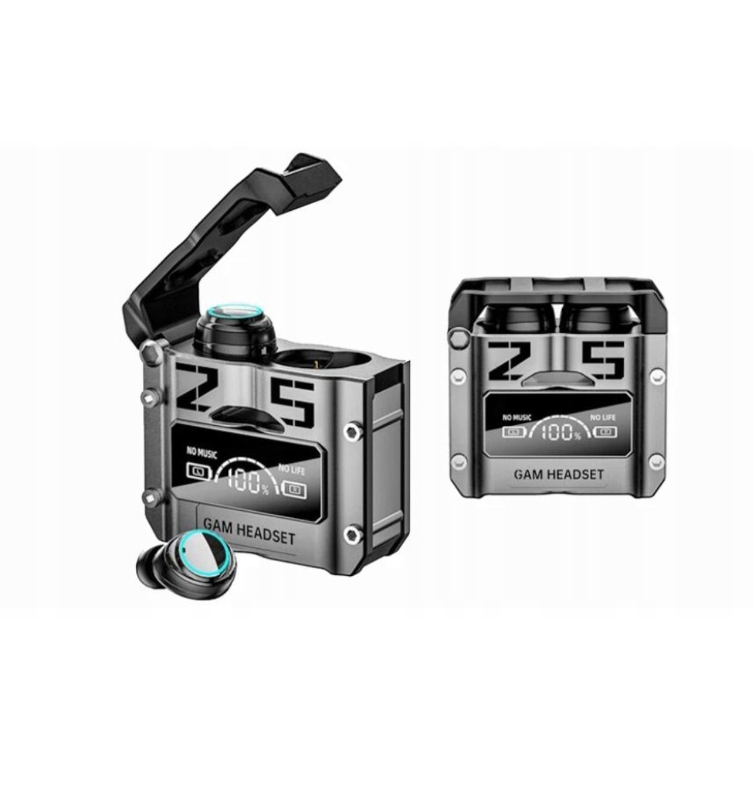 Bezdrátová sluchátka s herním módem a LED displej - 3