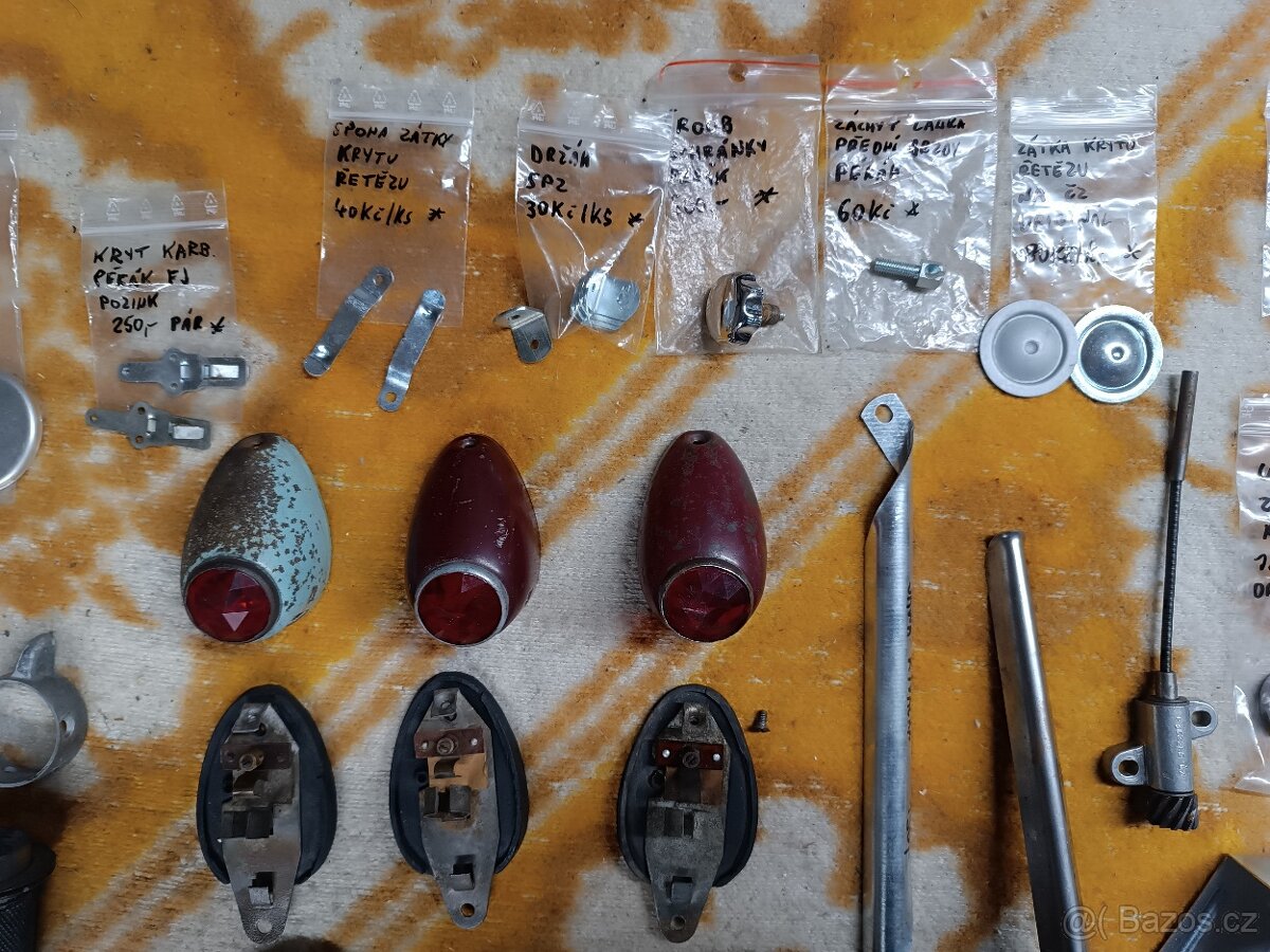 Klakson Jawa,škoda Tudor,gaz,sytič,pastorek náhonu,svetlo - 3