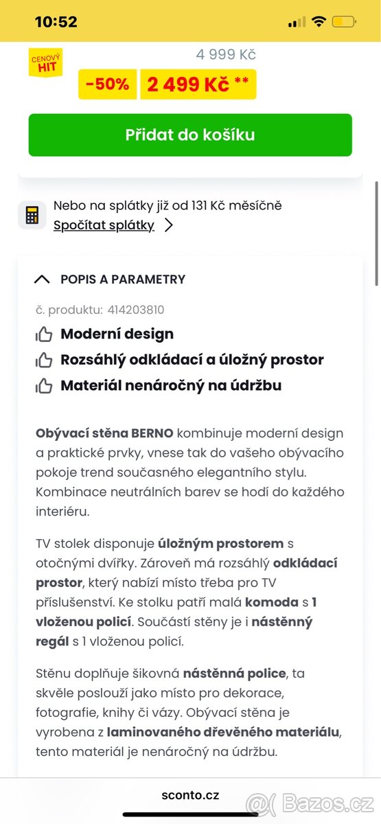 Obýváková stěna antracitová/přírodní - 3