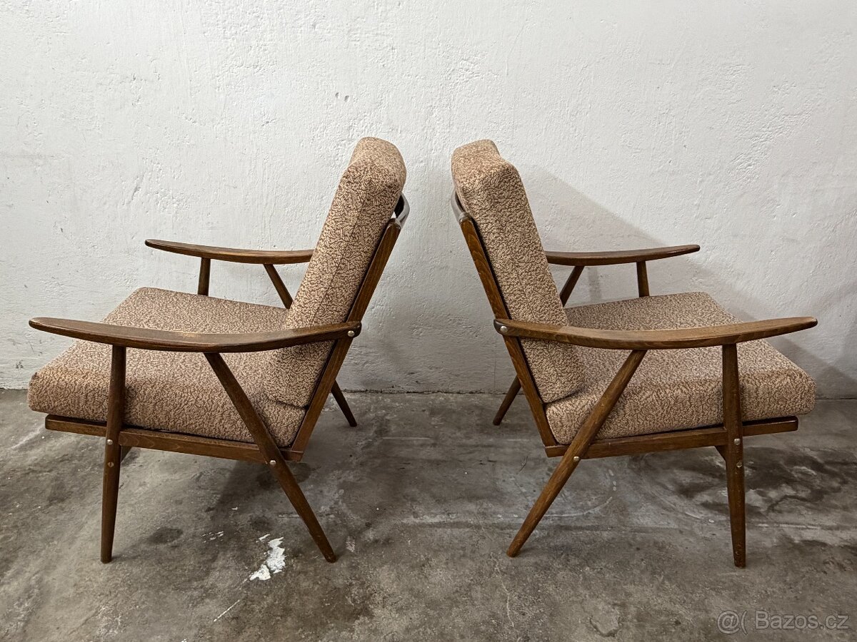 Pár retro křesel TON - 3
