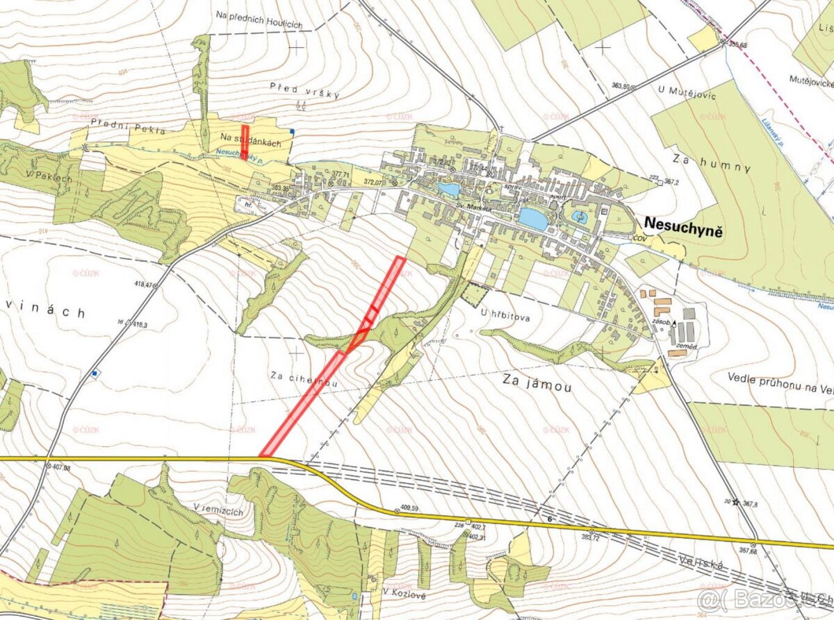 Zemědělská půda, prodej, Nesuchyně, Rakovník - 3