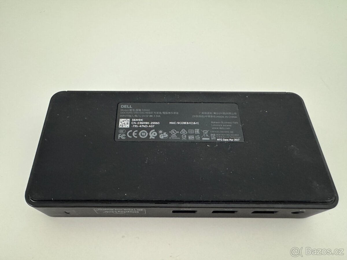 Dokovací stanice Dell D3100 včetně kabelů - 3