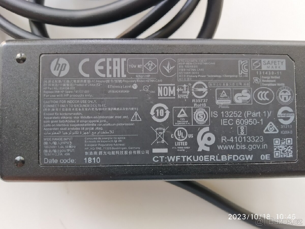 Zdroj k notebooku HP 45W - 3