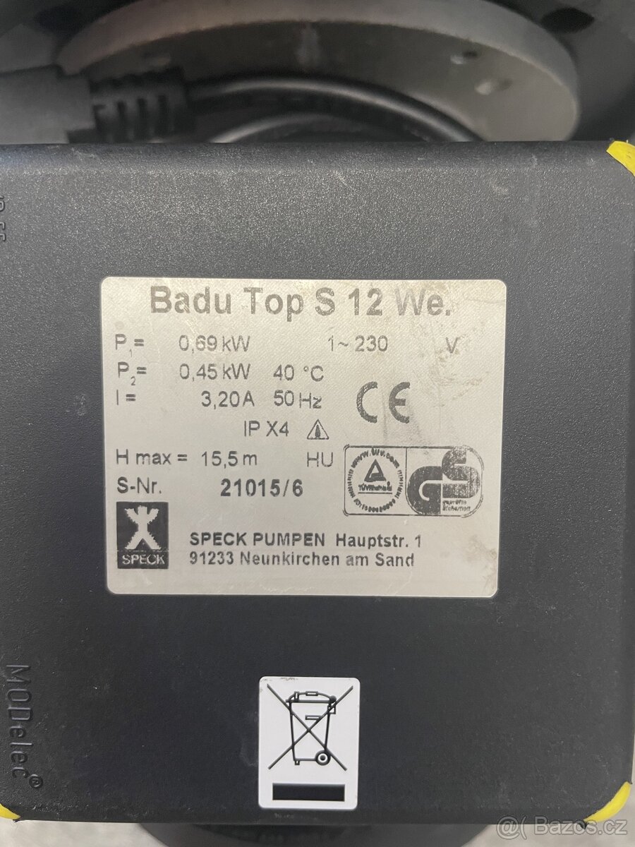 Čerpadlo filtrace BADU TOP S12 - 3