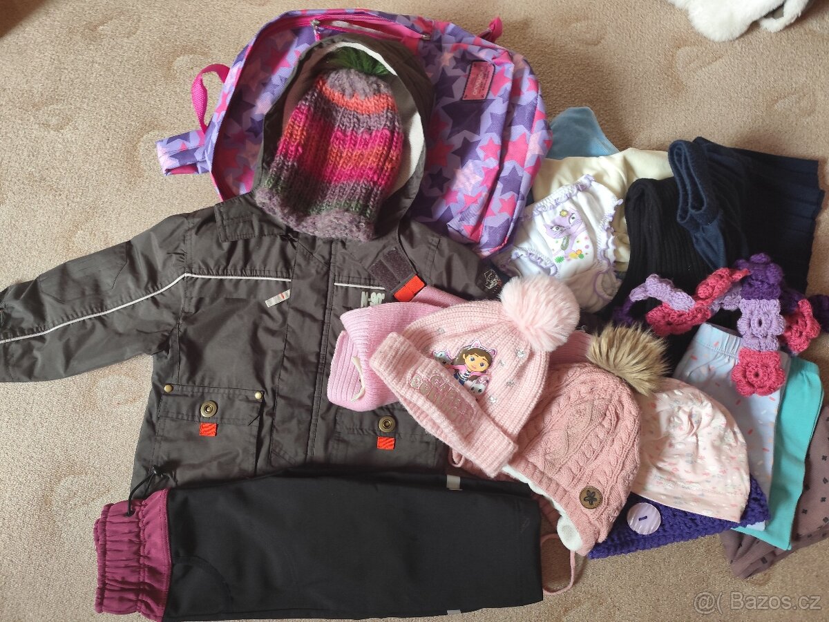 Balík zimního oblečení na holčičku + batoh - 3