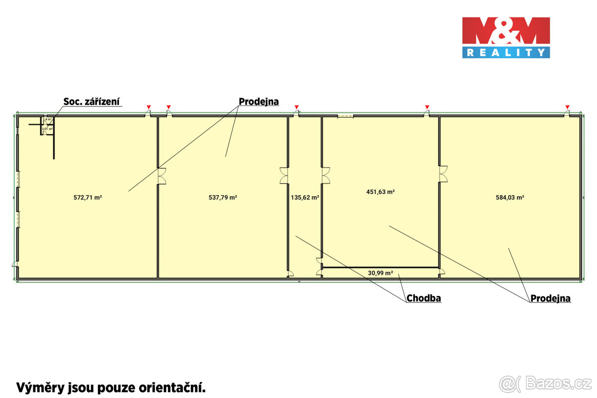 Pronájem skladu, 2200 m², Cheb, ul. Karlova - 3