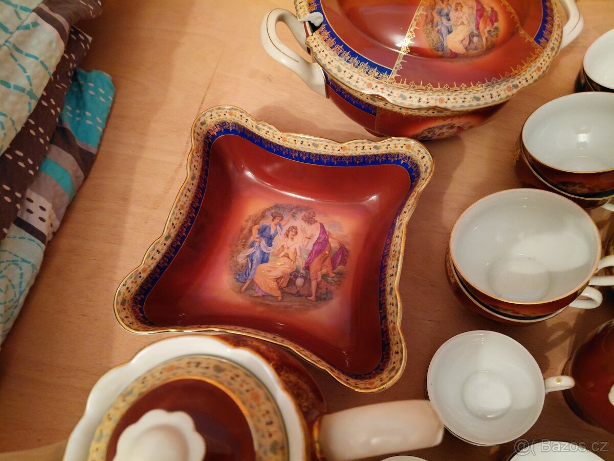 Set porcelánu Tři grácie Moritz Zdekauer Czechoslovakia - 3