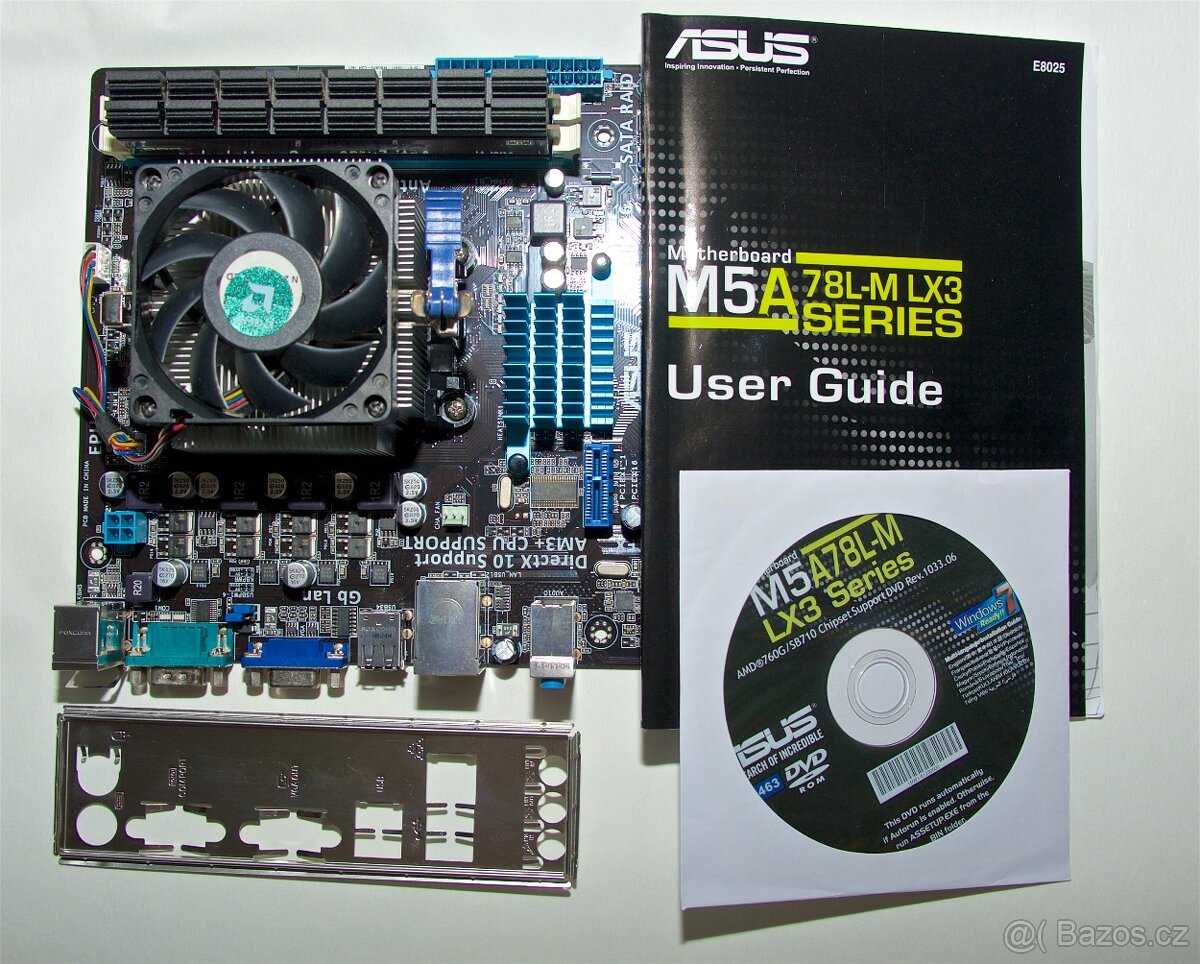 Plně funkční kombo ASUS M5A78L-MLX3 + AMD FX-6100 + 8GB DDR3 - 3