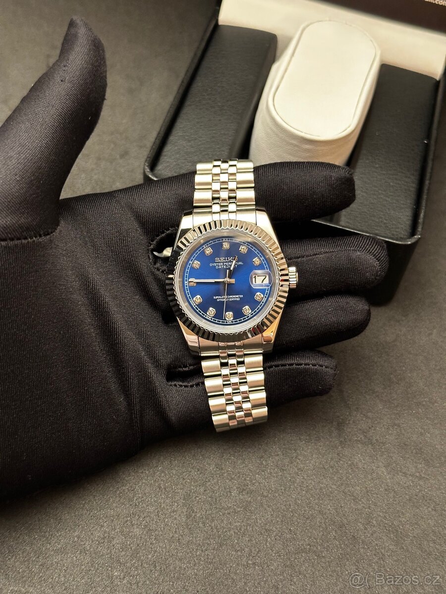 Seiko mod Datejust Blue - 3