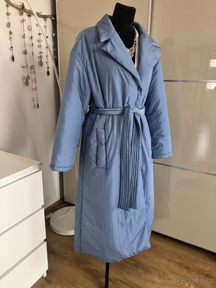 Modry metalicky zimni kabat Envii vel L - 3