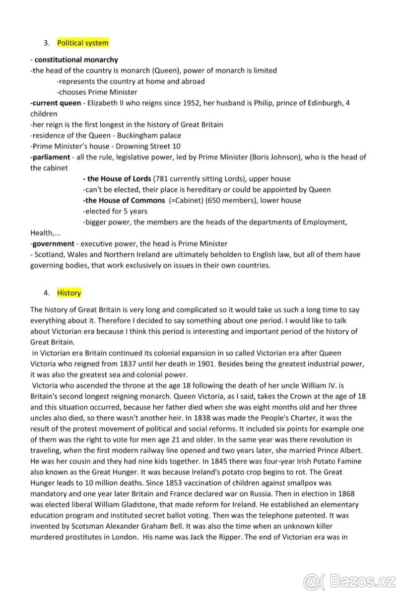 Maturitní otázky - angličtina - 3