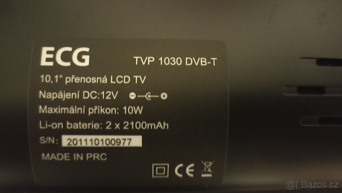 Přenosný LCD televizor ECG TVP 1030 DVB-T - 3