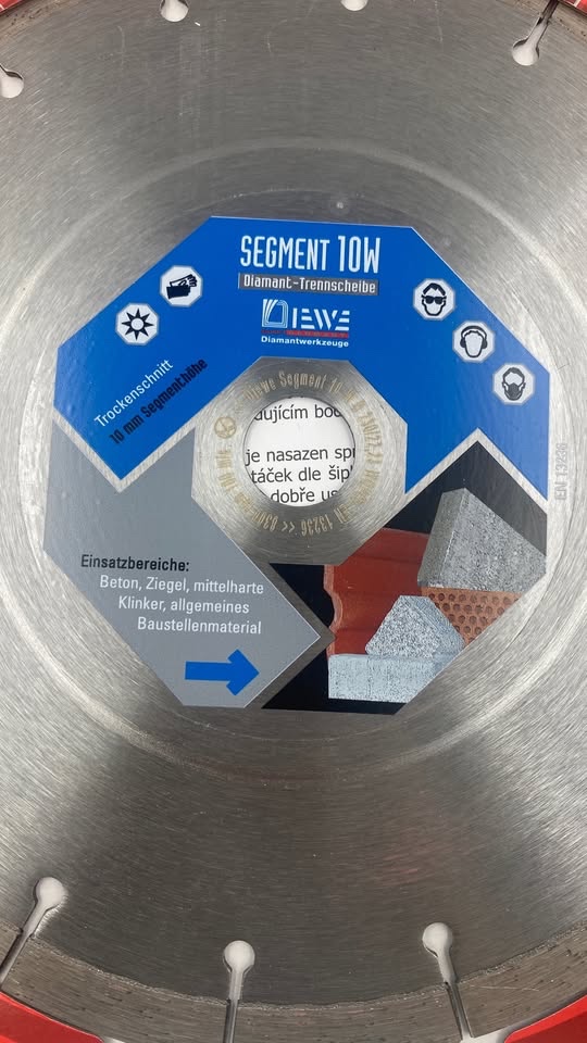 150/22,23 mm Diewe Segment 10W diamantový řezný kotouč, nový - 3