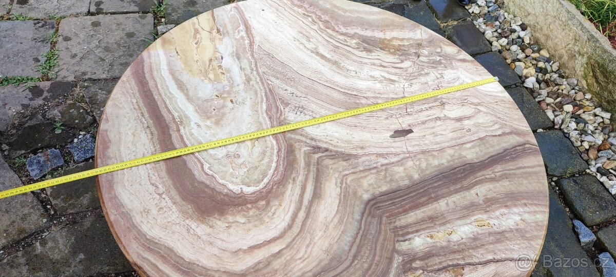 Mramorový konferenční stůl průměr 130cm - 3