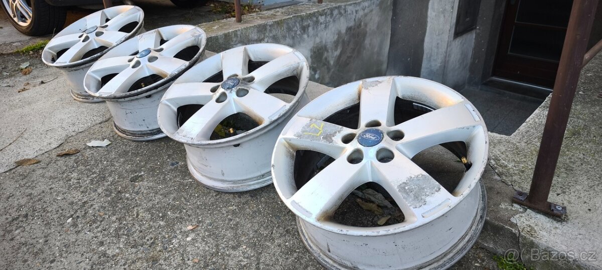 Sada orig.alu kol Ford S-Max 7Jx17H2ET55 5x108,nové ventilky - 3