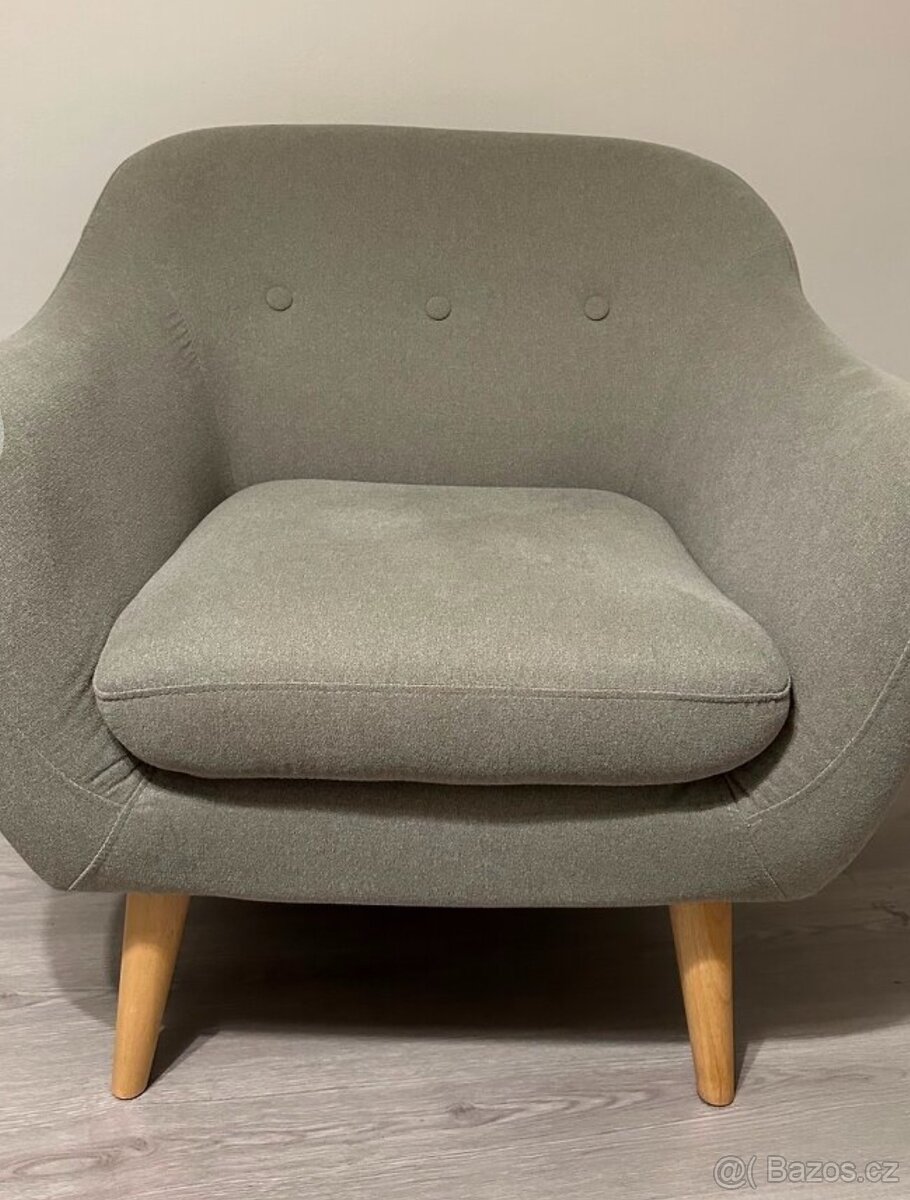 JYSK EGEDAL křeslo šedé - 3