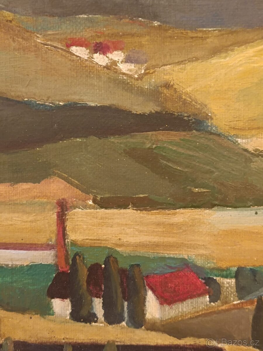 Obraz Rakovník, Karel Kronych, olej plátno 36x48 - 3