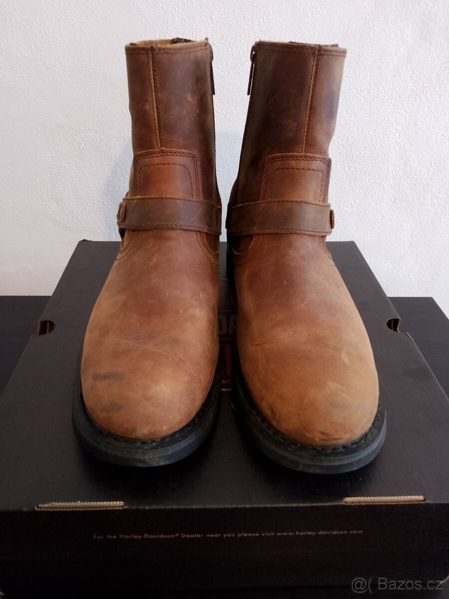 Harley Davidson, pánské kovbojské/motorkářské boty, vel. 45 - 3
