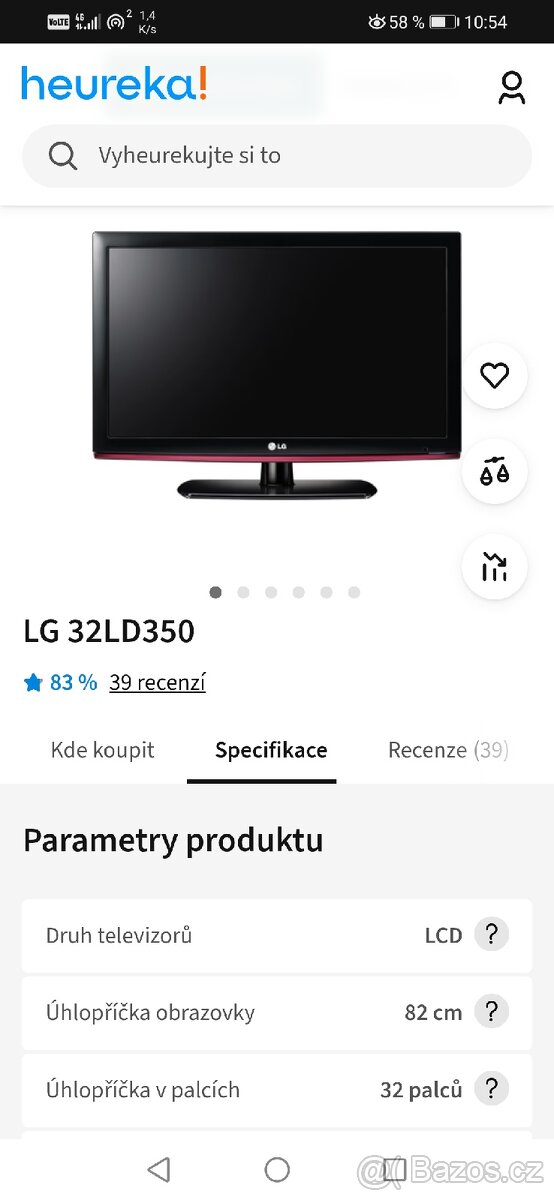 LCD TV LG 32LD350 81 cm - 3
