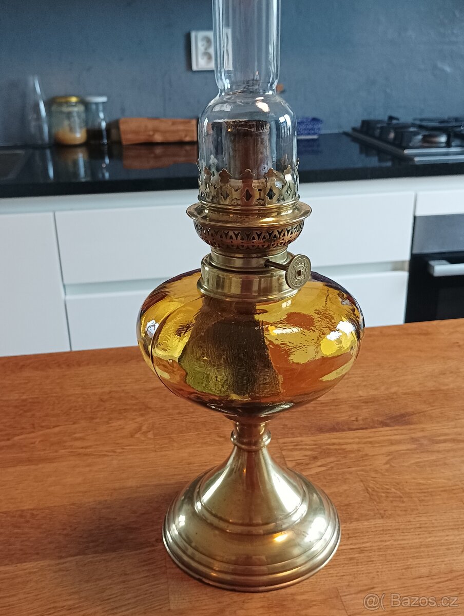 STAROŽITNÁ ART DECO PETROLEJKA A&P GAUDARD, 20.–30. LÉTA - 3