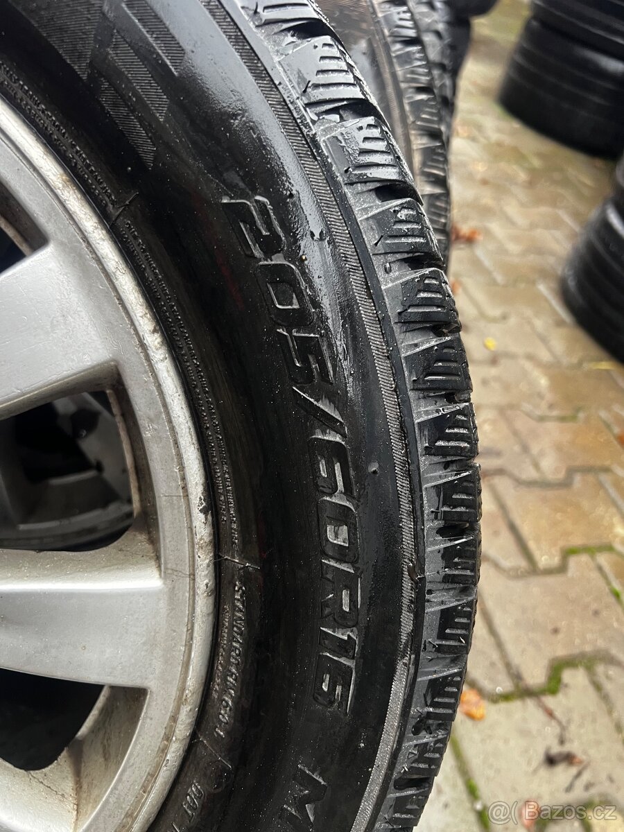 Alu kola 4x100 r16 pneu 205/60 r16 zimní pneu - 3