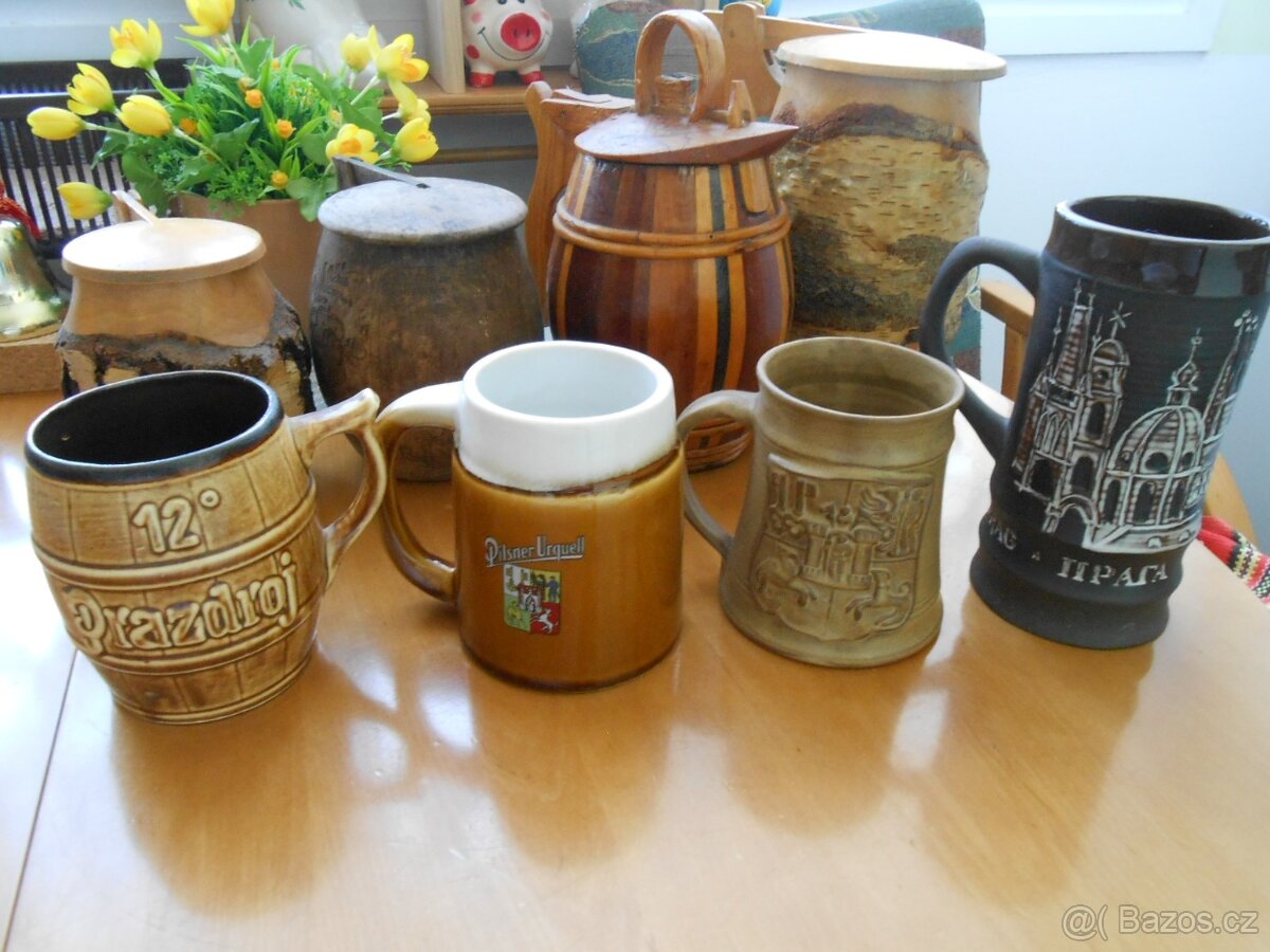 RETRO 8 kusů různé korbely - druhy a kusy foto - cena celkem - 3