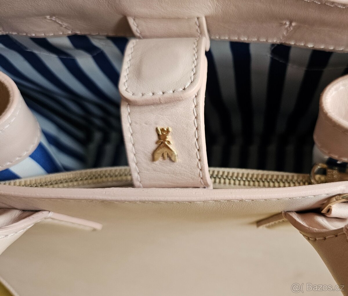 Světle růžová kožená kabelka Patrizia Pepe - 3