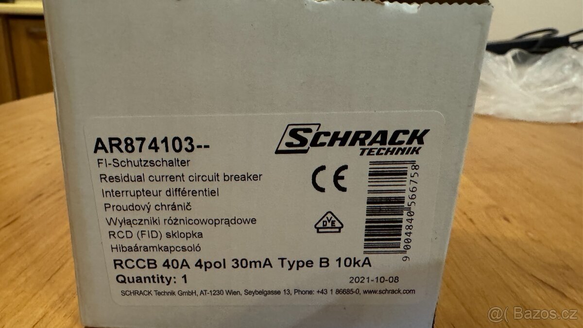 Proudový chránič typu B Schrack AMPARO 40 A, 4P, 30 mA - 3