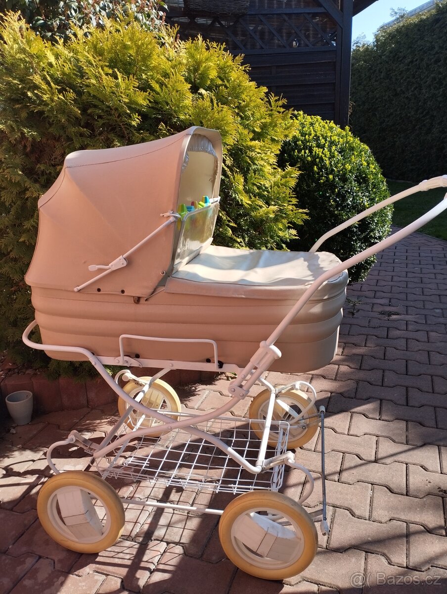 Retro kočárek Liberta kožený - 3