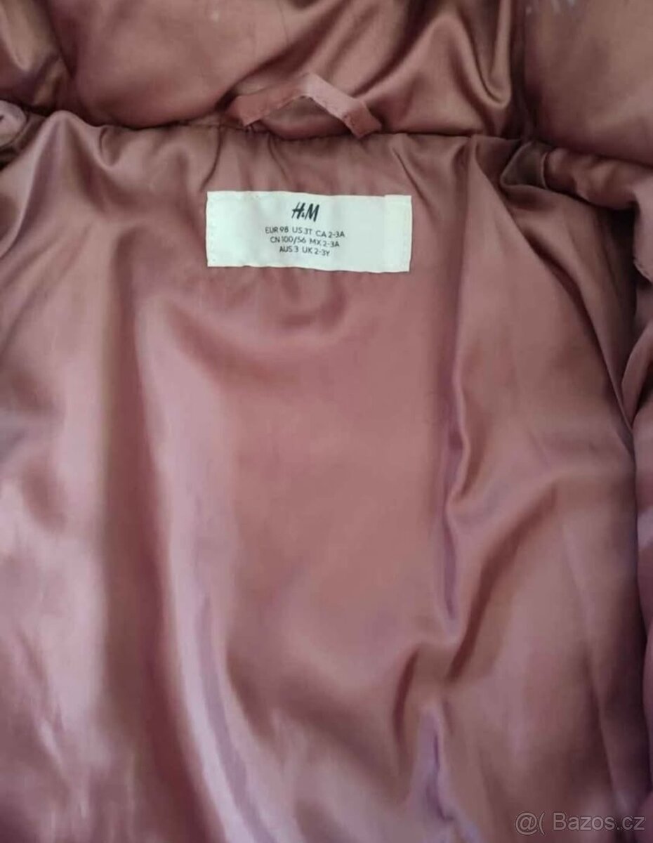 Zimní dívčí bunda H&M, vel. 98 - 3