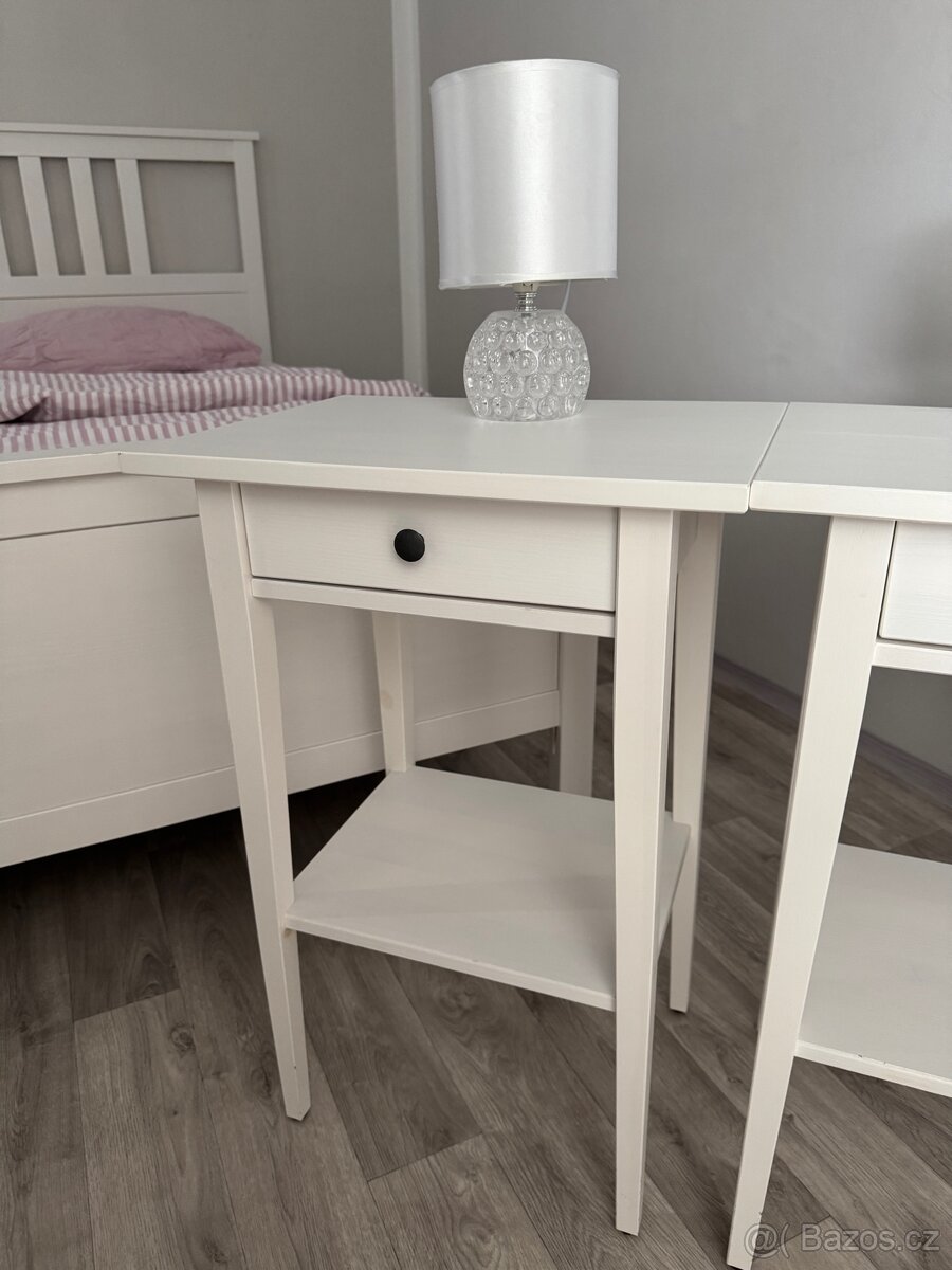 Noční stolky IKEA Hemnes bílé mořidlo. - 3