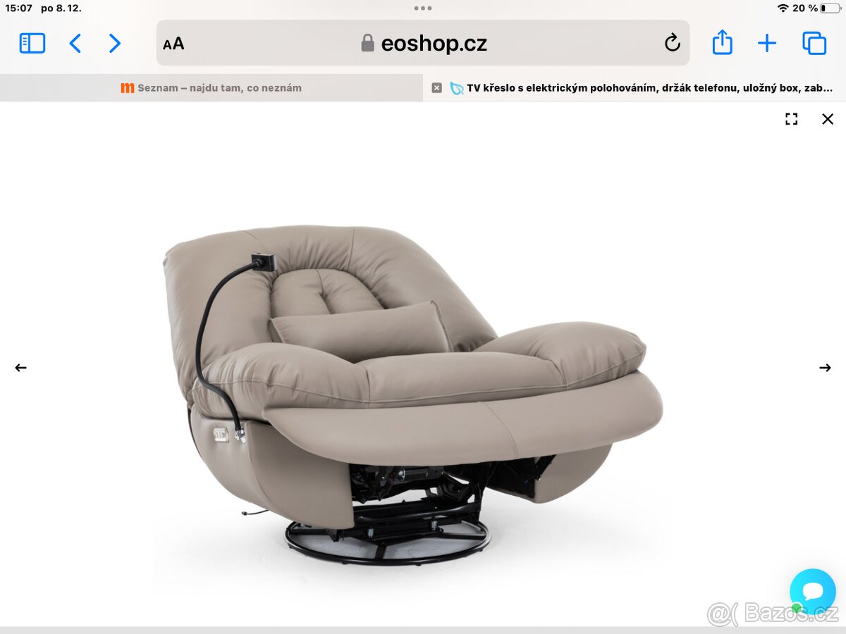 Televizní relaxační polohovatelné křeslo - 3