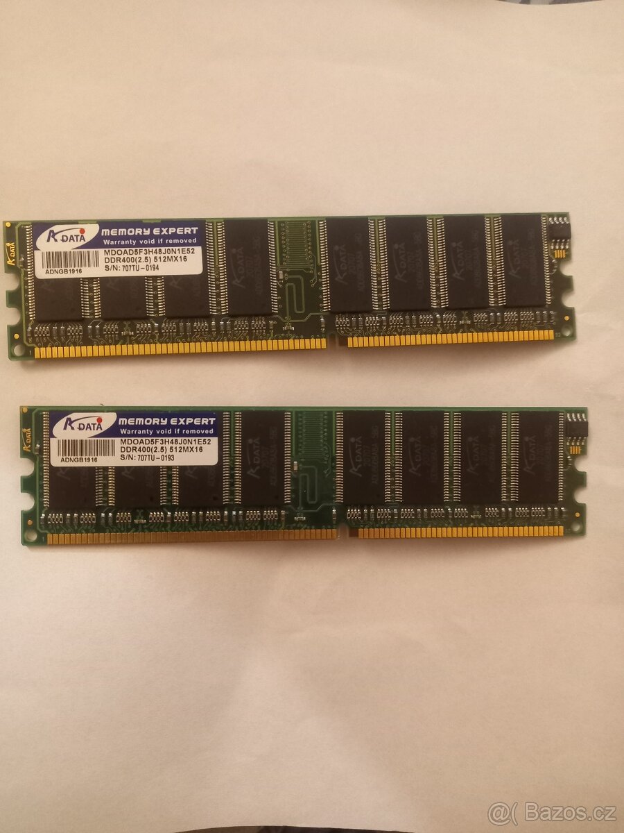 Paměť RAM DDR400 2 x 512 DDR400 MX16 - 3