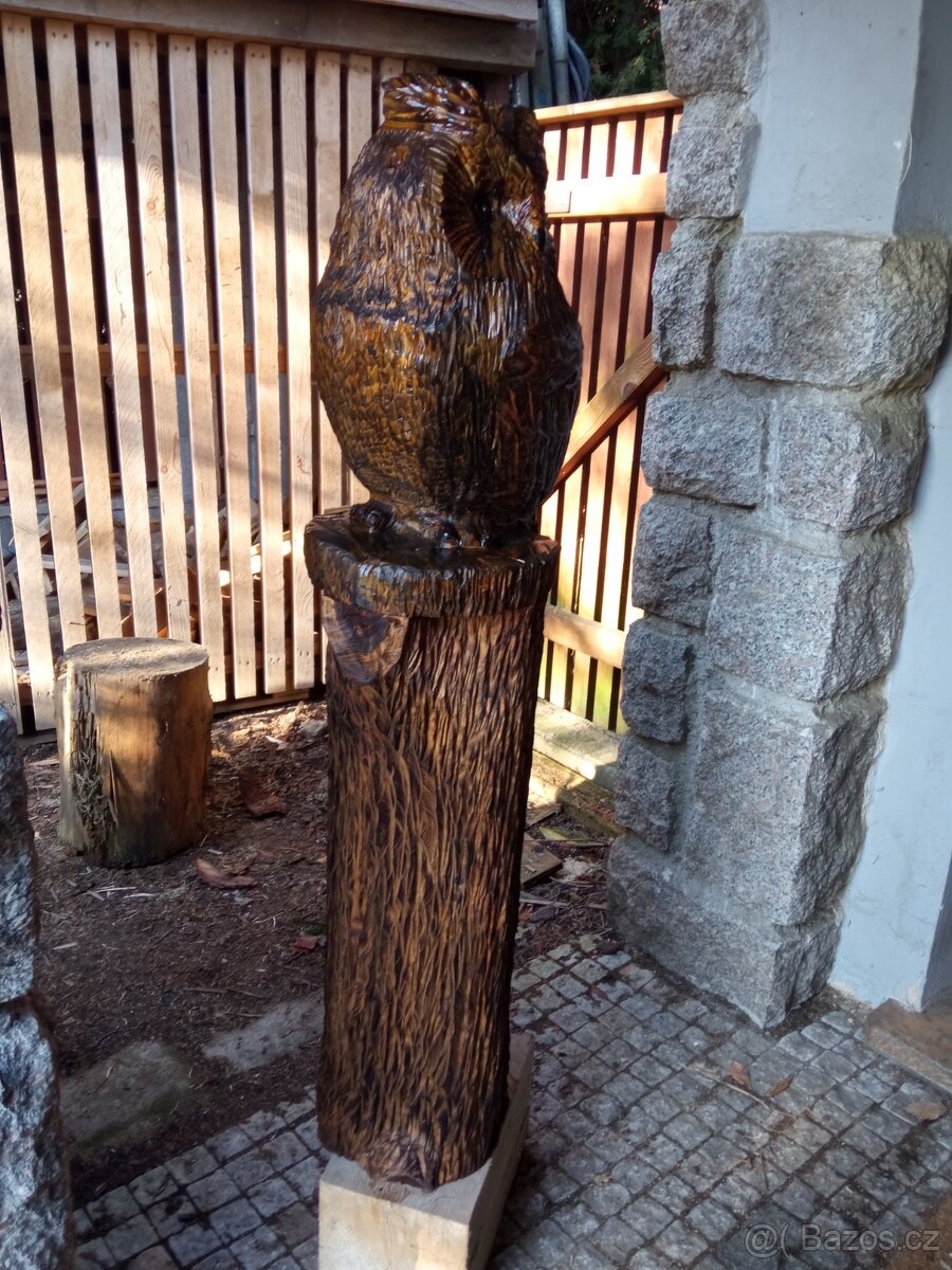 Dřevěná socha - sova - 3