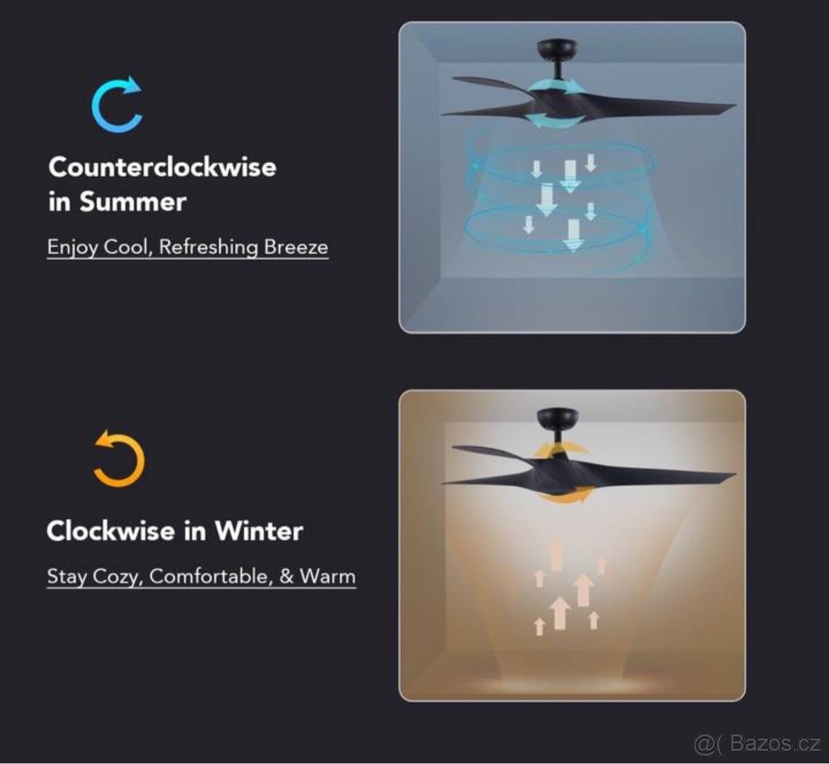 VONLUCE stropní ventilátor 132cm 6 rychlostí - 3