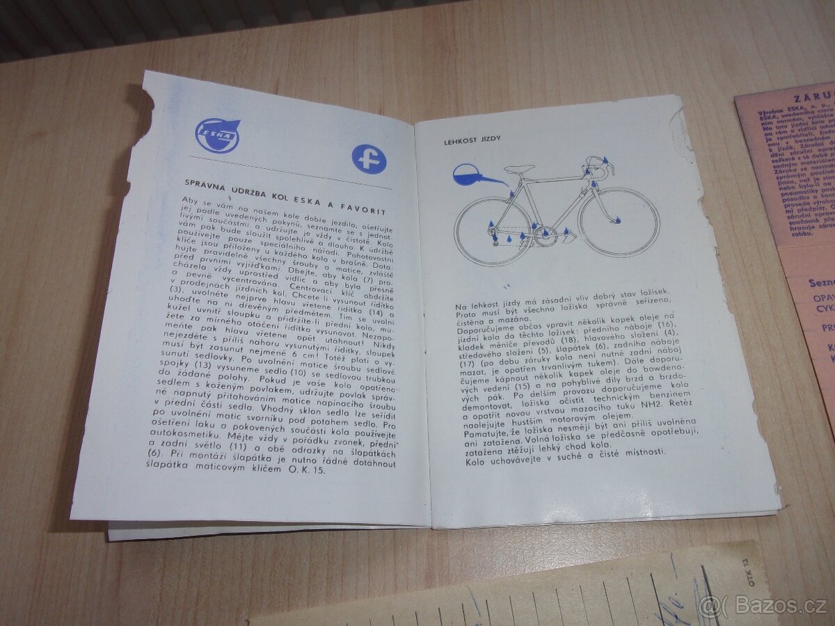 STARÝ DOKUMENT - KOLO ESKA, FAVORIT, SKLÁDAČKA - 3