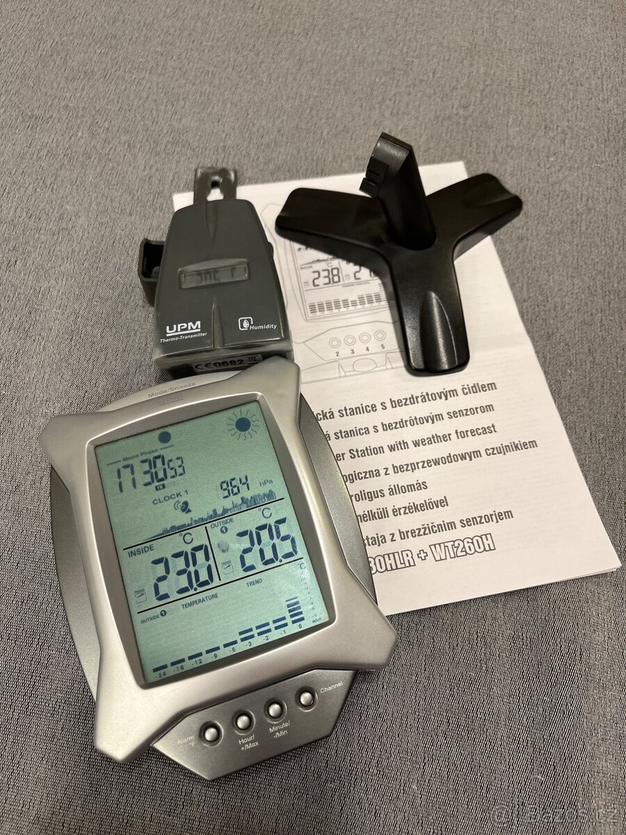 Meteostanice WS680 bezdrátová, graf průběhu tlaku a teploty - 3