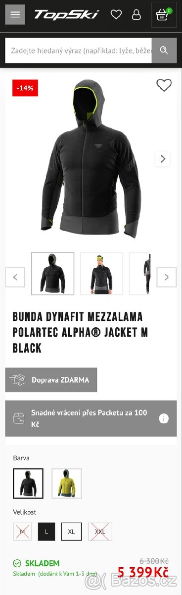 ŠPIČKOVÁ IZOLAČNÍ BUNDA DYNAFIT PC 6300,- - 3
