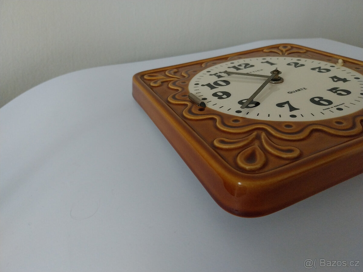 Keramické nástenné hodiny Hettich, 60tá léta - 3
