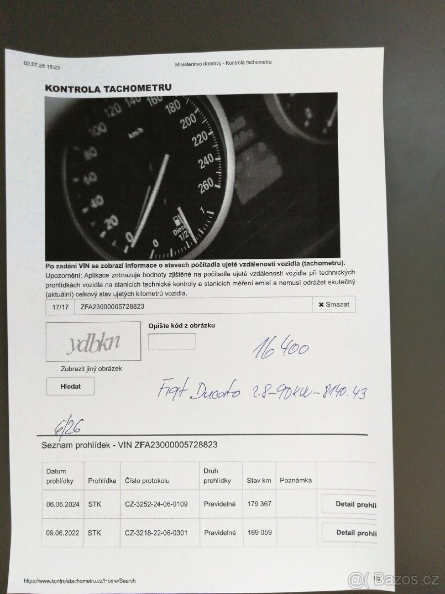 Motor Fiat Ducato 2.8TDI-90kw-8140.43 - 3