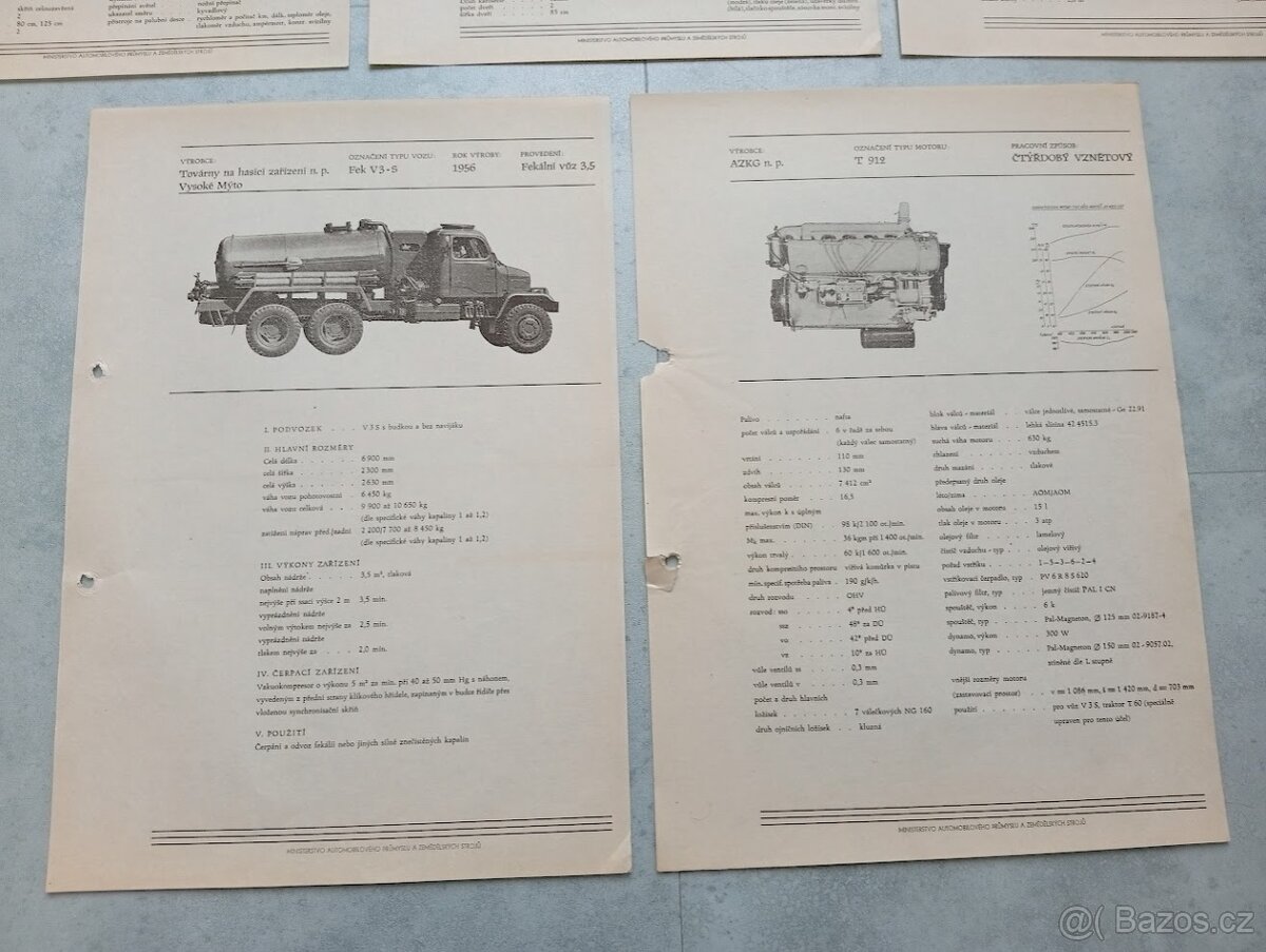 Praga V3S, S5T - technické listy - doprava v ceně - 3