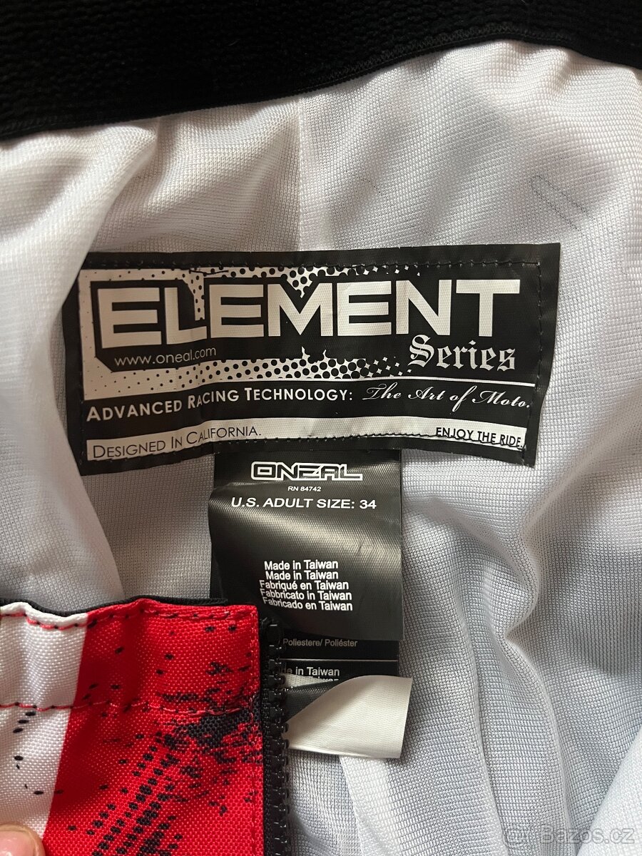 Kalhoty - O'NEAL Element Vandal 2017 - zelená/červená - 3
