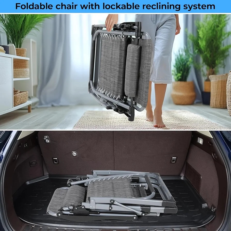 Sun Lounger and Folding Table Set - 3