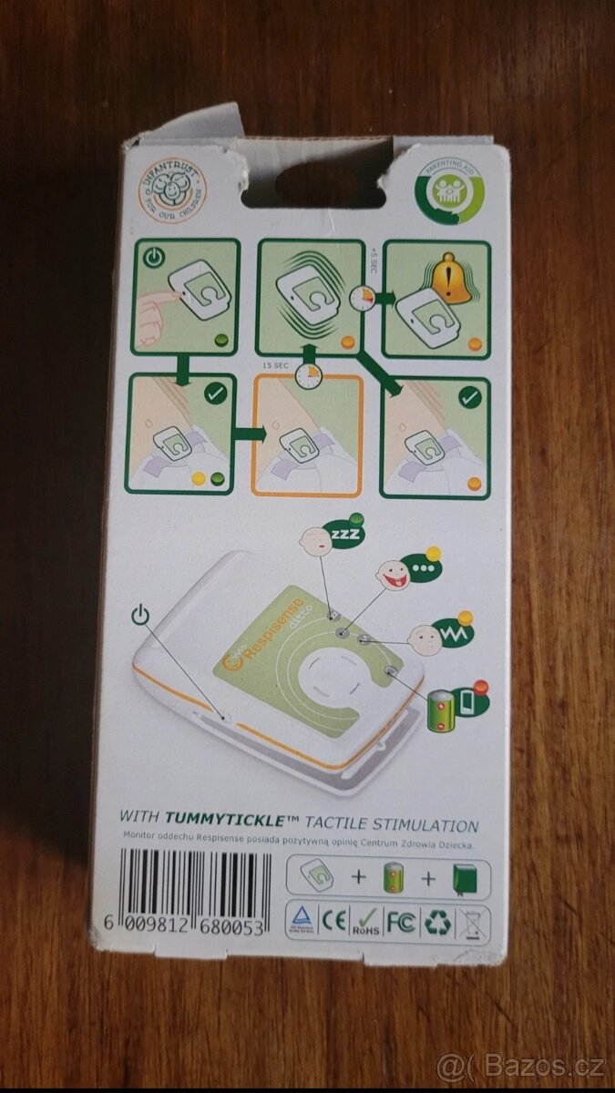 Monitor dechu Respisense Ditto, bezdrátový, přenosný - 3