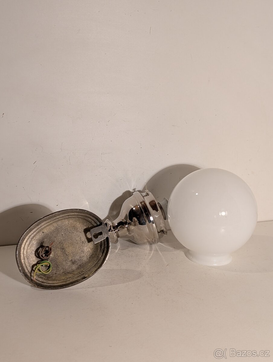 Art Deco nástěnná mosazná lampička , TOP stav - 3