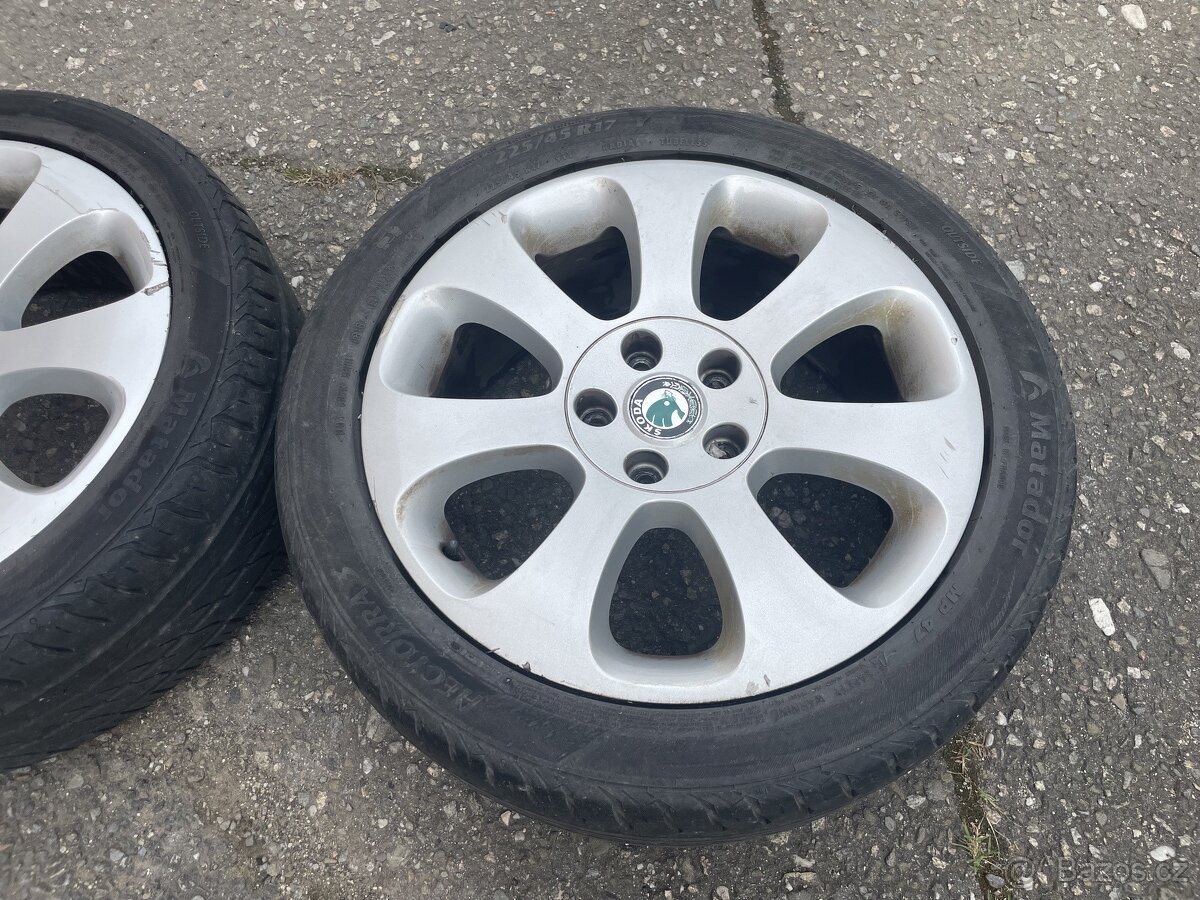 Prodám originál ALU kola Škoda Superb 5x112 r17 - 3