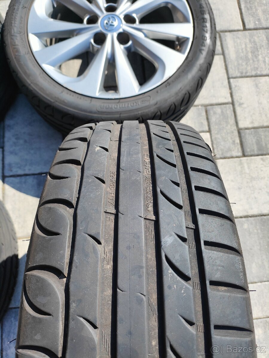Alu kola Toyota 17x7J ET50, 5×114,3; včetně pneu 225/45 R17 - 3