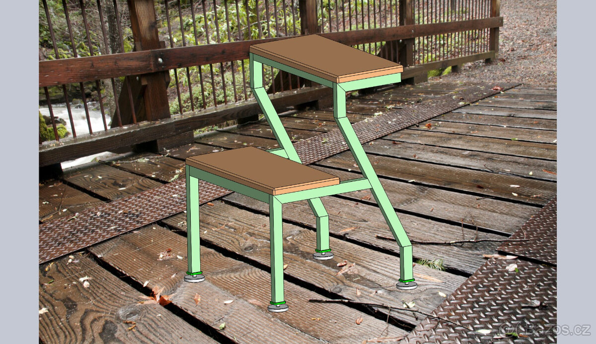 Vozík na sedlání + nasedací stolička. - 3