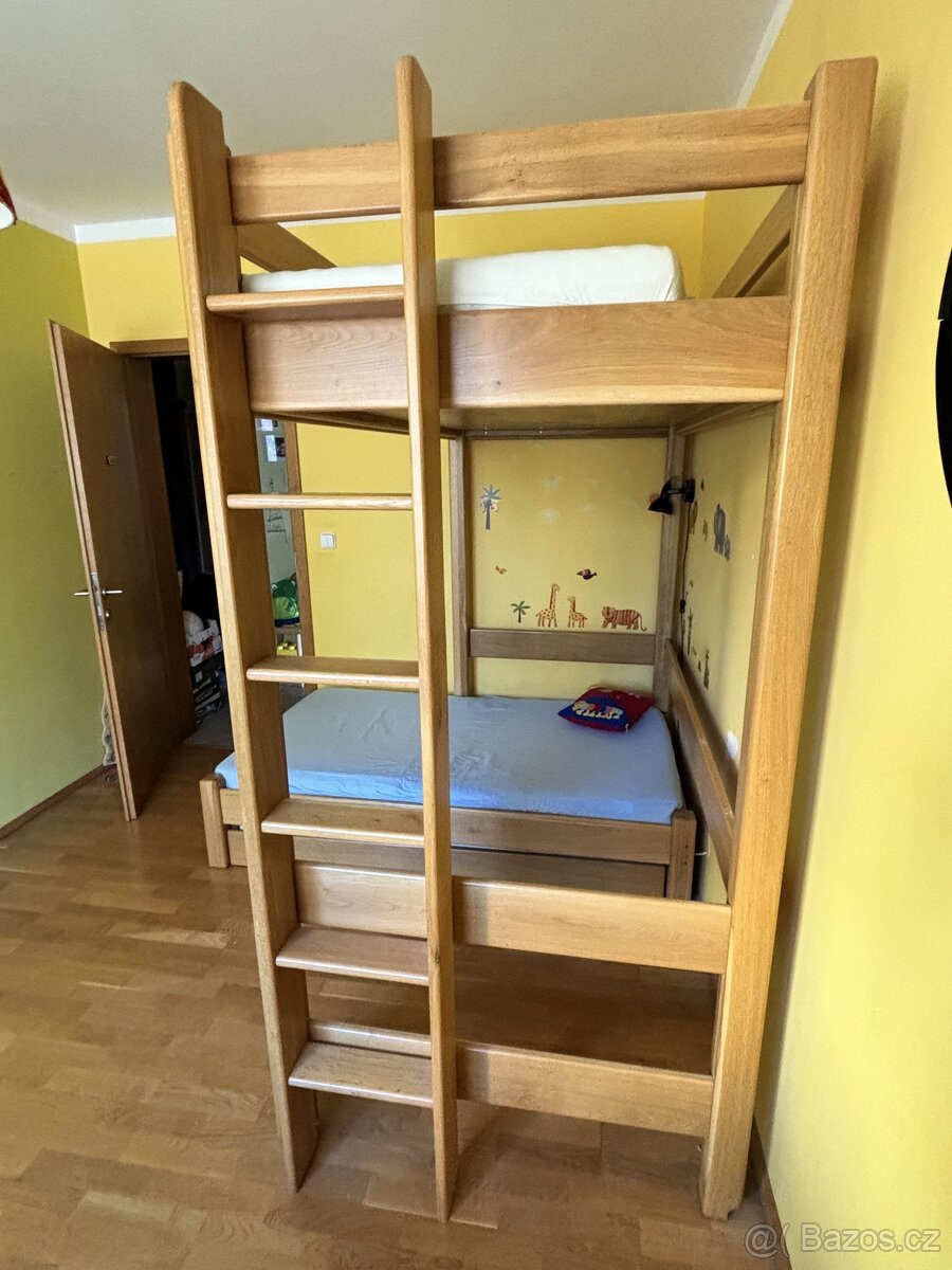 Postel patrová dřevěná (z masivu) - 3